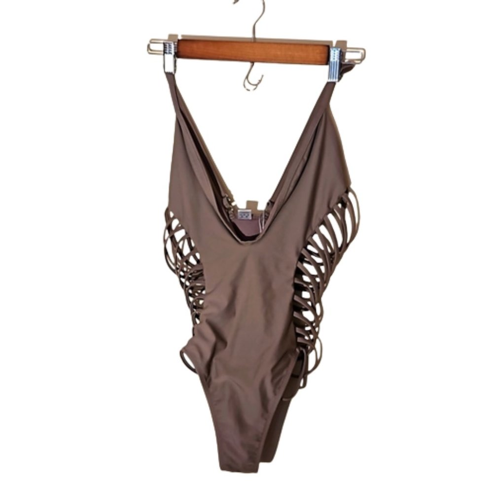 NWOT Yira Cutout Swimsuit or Bodysuit Brown